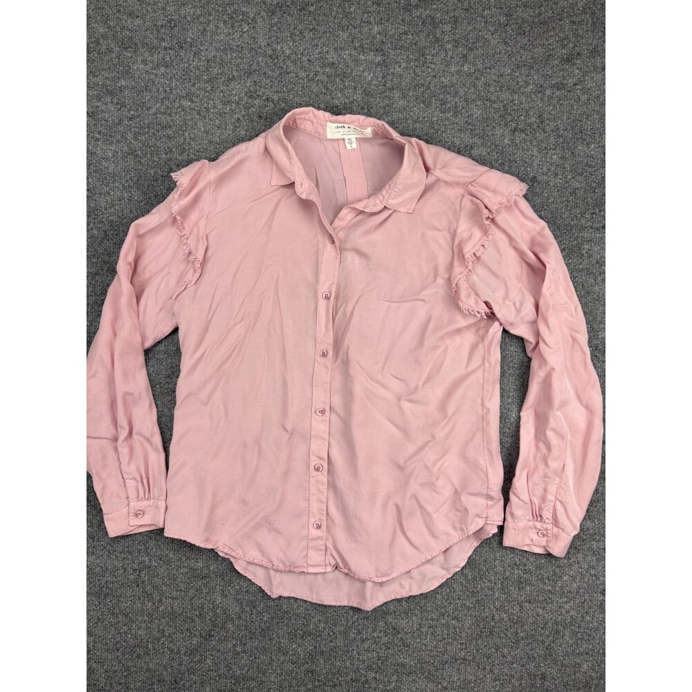 Cloth & Stone Anthropologie‎ Button Shirt Women's L Pink Long Sleeve Blouse